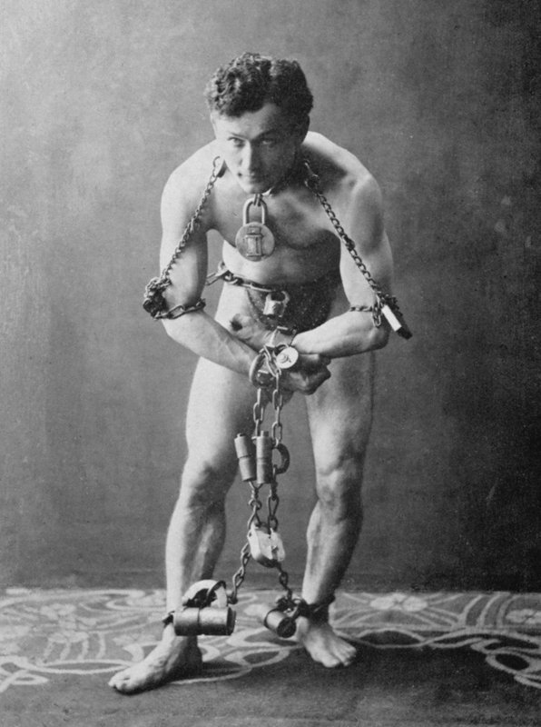 Harry Houdini, n. 1900 (m/w kuva) tekijältä American Photographer (after)