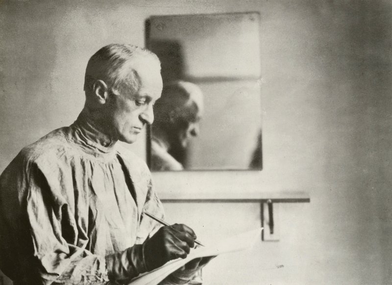 Harvey Cushing, neurokirurgi, muotokuva (m/w kuva) tekijältä American Photographer (after)