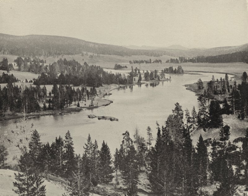 Hayden Valley, Yellowstonen kansallispuisto (m/w kuva) tekijältä American Photographer (after)