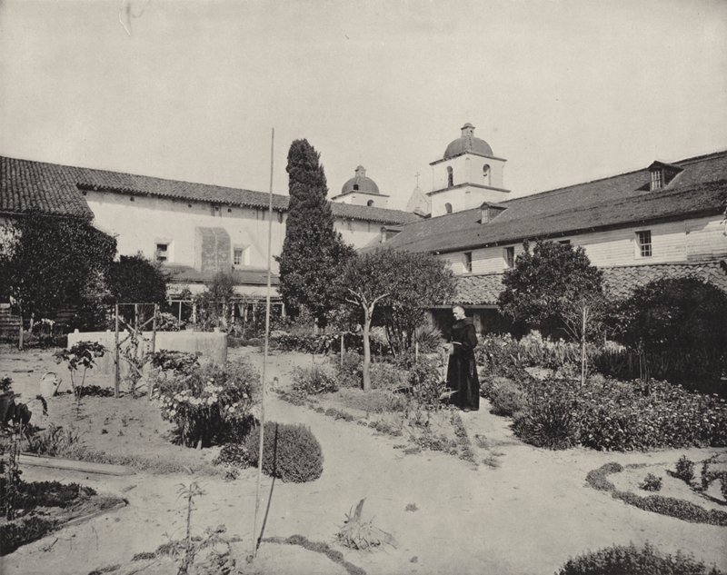 Mission of Santa Barbara, Kalifornia (m/w kuva) tekijältä American Photographer (after)
