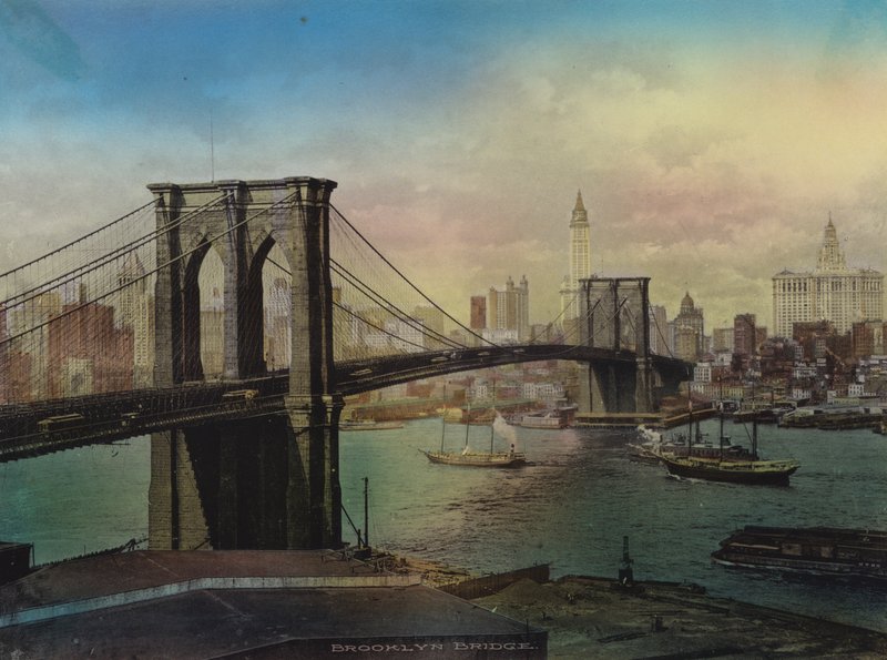 New York: Brooklyn Bridge ja Lower New York (kuva) tekijältä American Photographer (after)