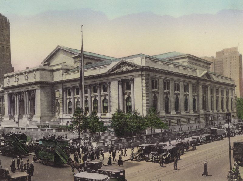 New York: Public Library, Fifth Avenue ja West 42nd Street (kuva) tekijältä American Photographer (after)