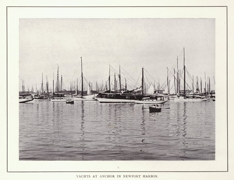 Newport, Rhode Island: Yachts at Anchor in Newport Harbor (m/w kuva) tekijältä American Photographer (after)