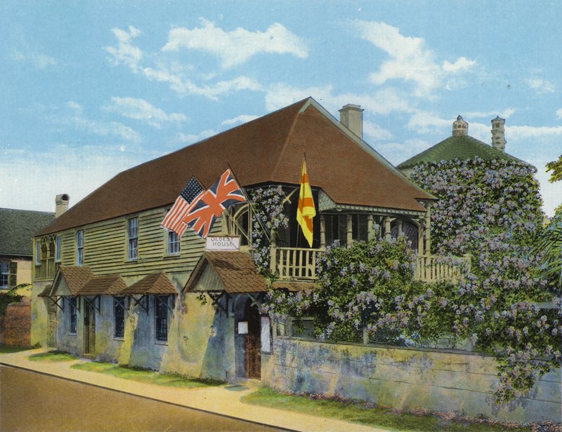 Yhdysvaltain vanhin talo, St Francis Street, St Augustine, Florida (kuva) tekijältä American Photographer (after)
