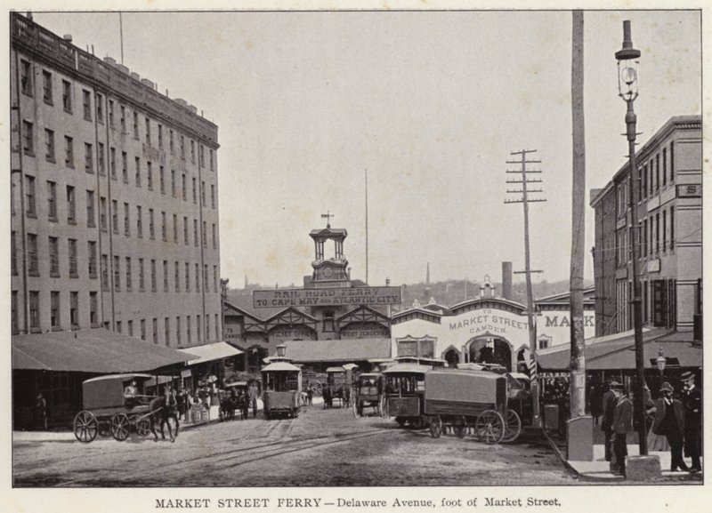 Philadelphia: Market Street Ferry, Delaware Avenue, Market Streetin jalka (m/w kuva) tekijältä American Photographer (after)
