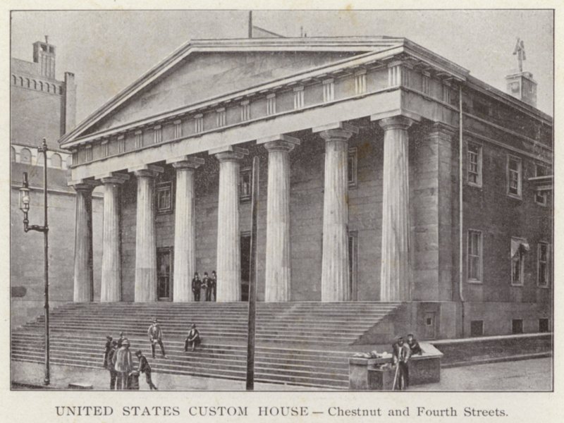 Philadelphia: United States Custom House, Chestnut and Fourth Streets (m/w kuva) tekijältä American Photographer (after)