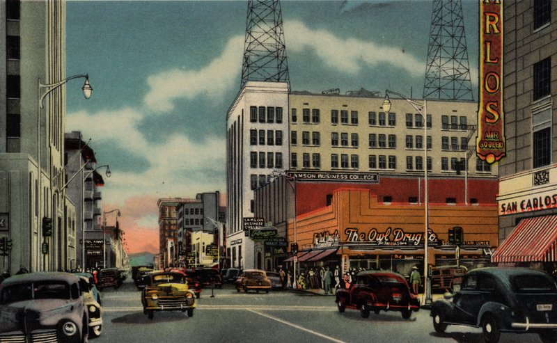 Phoenix, Arizona: Central Avenue, katsoen etelään Monroesta (kuva) tekijältä American Photographer (after)