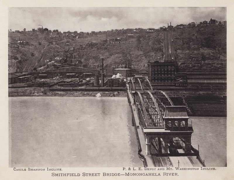 Pittsburgh: Smithfield Street Bridge, Monongahela River (m/w kuva) tekijältä American Photographer (after)