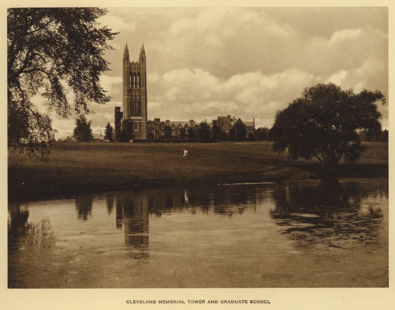 Princetonin yliopisto: Cleveland Memorial Tower ja Graduate School (m/w kuva) tekijältä American Photographer (after)