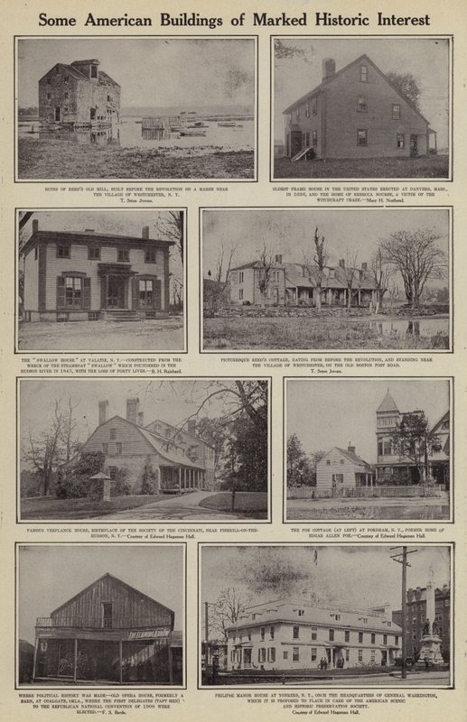 Jotkut amerikkalaiset rakennukset, jotka ovat historiallisesti kiinnostavia (m/w kuva) tekijältä American Photographer (after)
