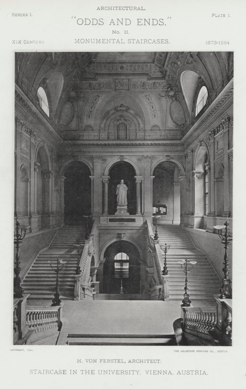 Portaikko yliopistossa, Wien, Itävalta (m/w kuva) tekijältä American Photographer (after)