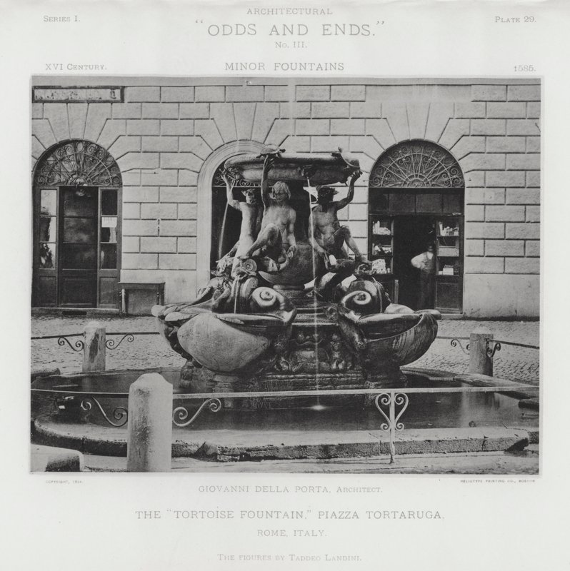 Kilpikonnan suihkulähde, Piazza Tortaruga, Rooma, Italia (m/v kuva) tekijältä American Photographer (after)