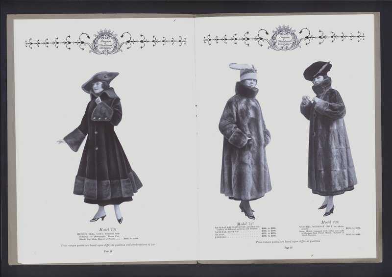 Kahden sivun levitys Theatre of Fur Fashionista (m/w kuva) tekijältä American Photographer (after)