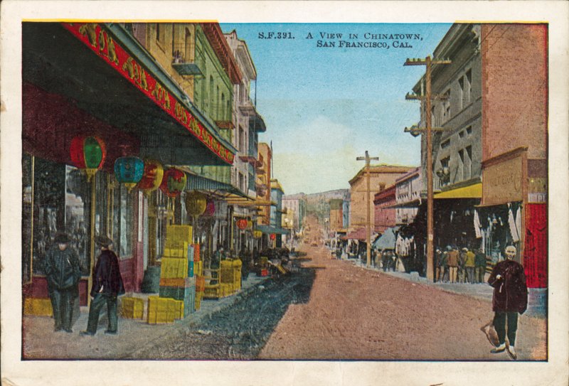 Näkymä Chinatownista, San Francisco, Kalifornia (värillinen kuva) tekijältä American Photographer