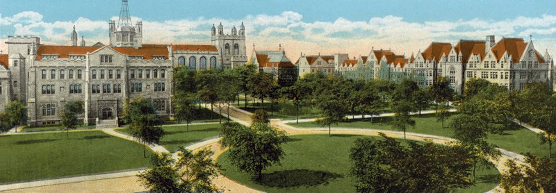 Campus, Chicagon yliopisto (värillinen kuva) tekijältä American Photographer