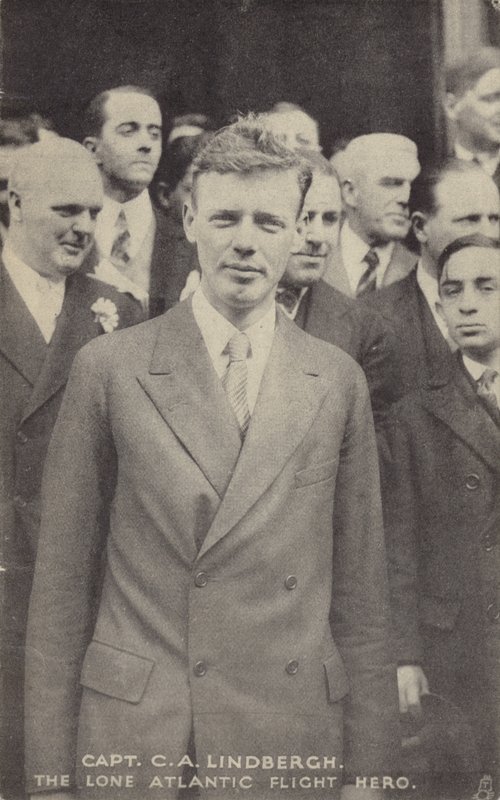 Charles Lindbergh, yhdysvaltalainen lentäjä, joka teki ensimmäisen Atlantin ylittävän yksinlennon. tekijältä American Photographer