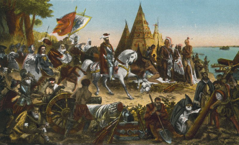 De Soton Mississippi-joen löytö, toukokuu 1541 (värikuva) tekijältä American Photographer