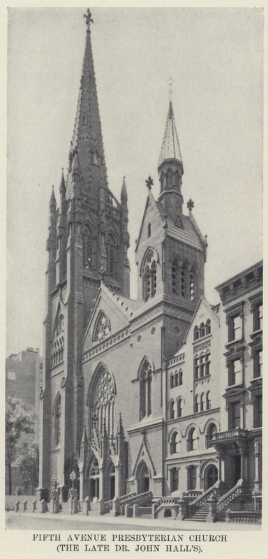 Fifth Avenue Presbyterian Church, edesmenneen tohtori John Hallin (m/w kuva) tekijältä American Photographer