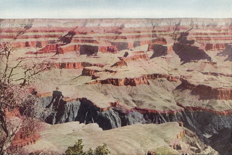 Grand Canyon, Arizona, katselee Yavapai Pointia vastapäätä (värillinen kuva) tekijältä American Photographer