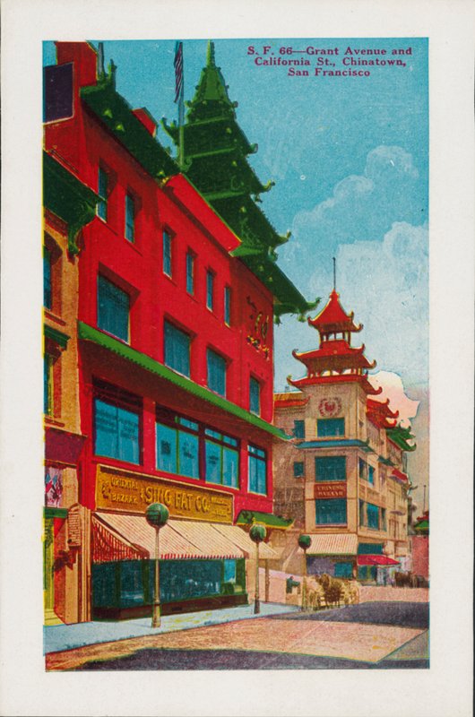 Grant Avenue ja California Street, Chinatown, San Francisco (värillinen kuva) tekijältä American Photographer