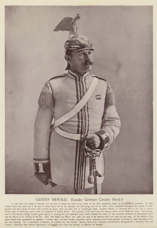 Gustav Herold, Saksan ratsuväen soittokunnan johtaja tekijältä American Photographer