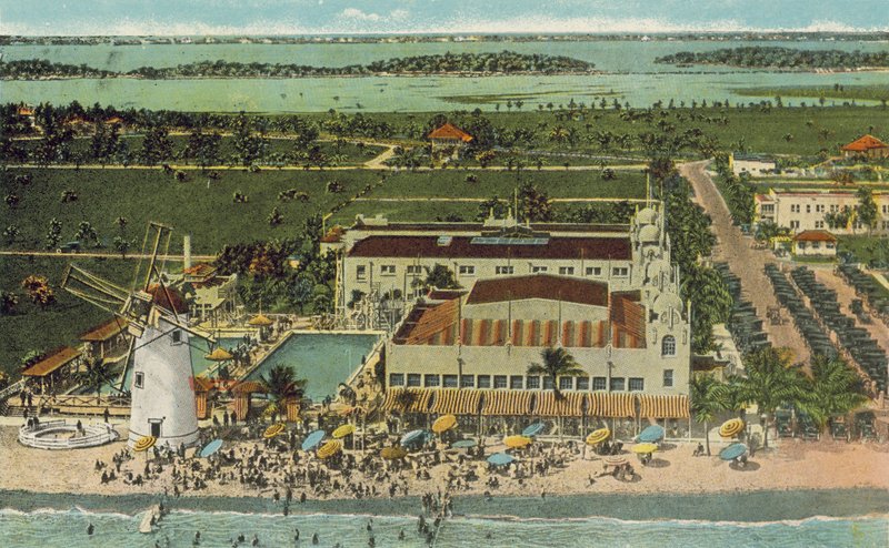 Miami, Florida, noin 1925: Miami Beach Casino (värikuva) tekijältä American Photographer