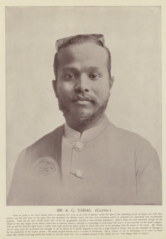 Herra K G Tobias, Ceylon tekijältä American Photographer