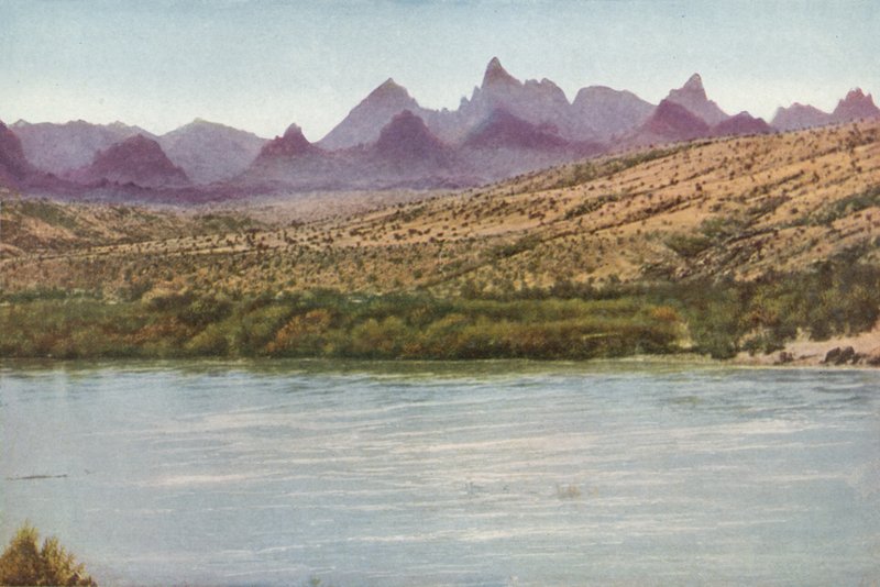 Needles Mountains ja Colorado River, Kalifornia (värillinen kuva) tekijältä American Photographer