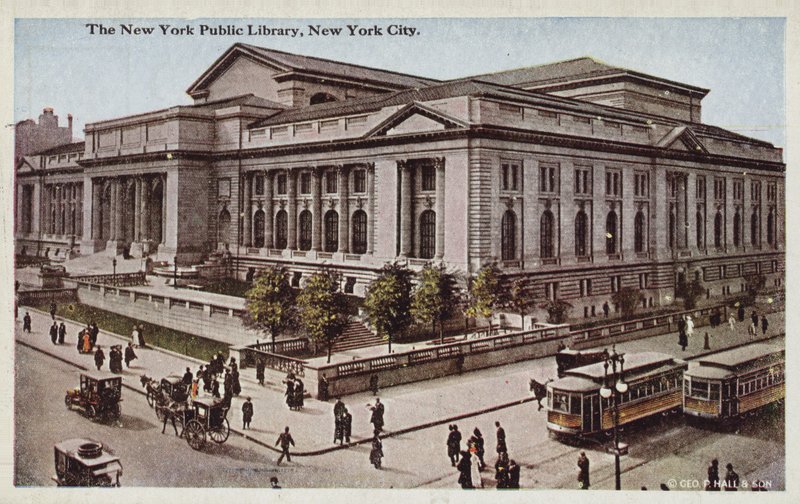 New Yorkin julkinen kirjasto, New York City, Yhdysvallat (värillinen kuva) tekijältä American Photographer