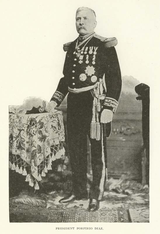 Presidentti Porfirio Diaz (mustavalkoinen valokuva) tekijältä American Photographer