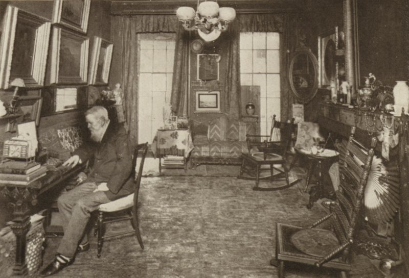 R. H. Stoddard, hänen kotinsa New Yorkissa (s/w-kuva). tekijältä American Photographer