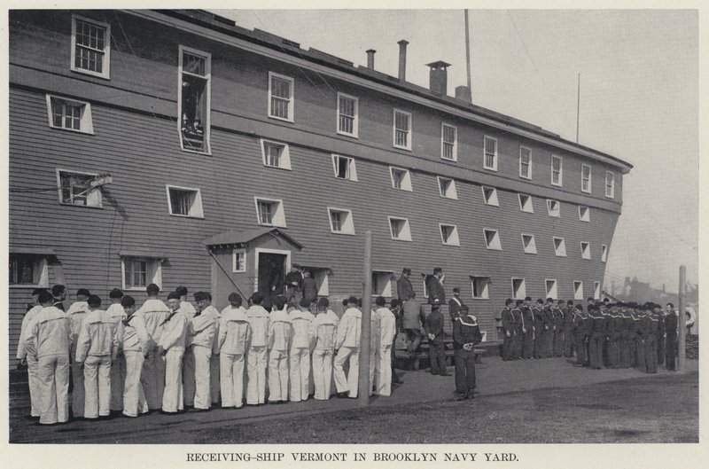 Vastaanottolaiva Vermont Brooklyn Navy Yardissa (m/v kuva) tekijältä American Photographer
