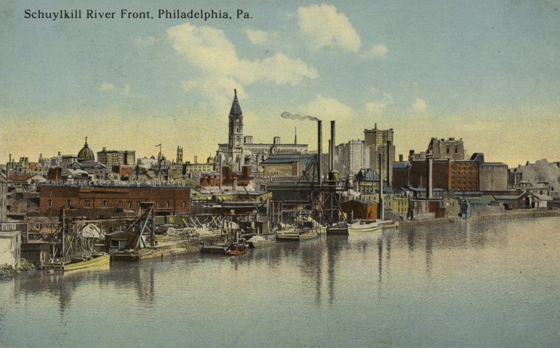 Schuylkill River Front, Philadelphia, Pennsylvania (värillinen kuva) tekijältä American Photographer