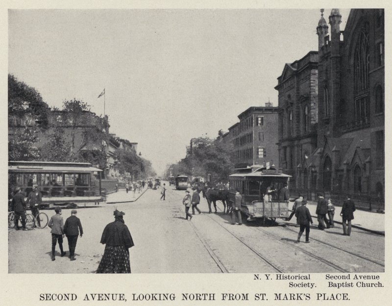 Second Avenue, katsoen pohjoiseen St Mark