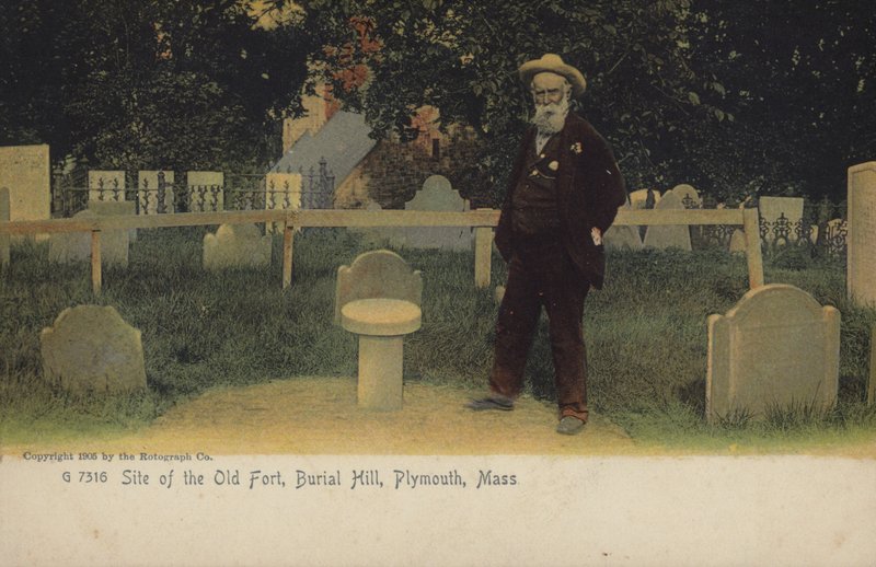 Vanhan linnoituksen paikka, Burial Hill, Plymouth, Massachusetts (värikuva) tekijältä American Photographer