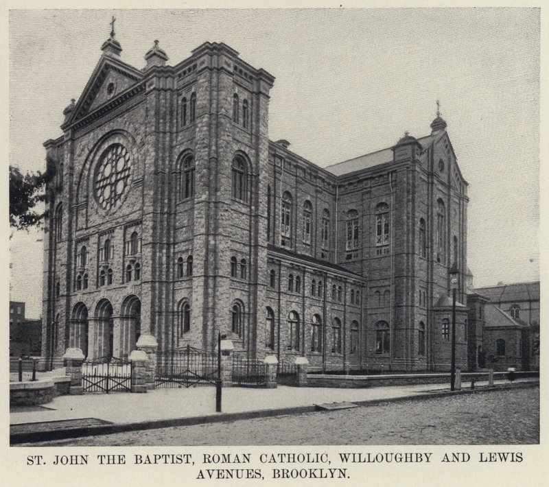 Pyhä Johannes Kastaja, roomalaiskatolinen Willoughby ja Lewis Avenues, Brooklyn (m/v kuva) tekijältä American Photographer