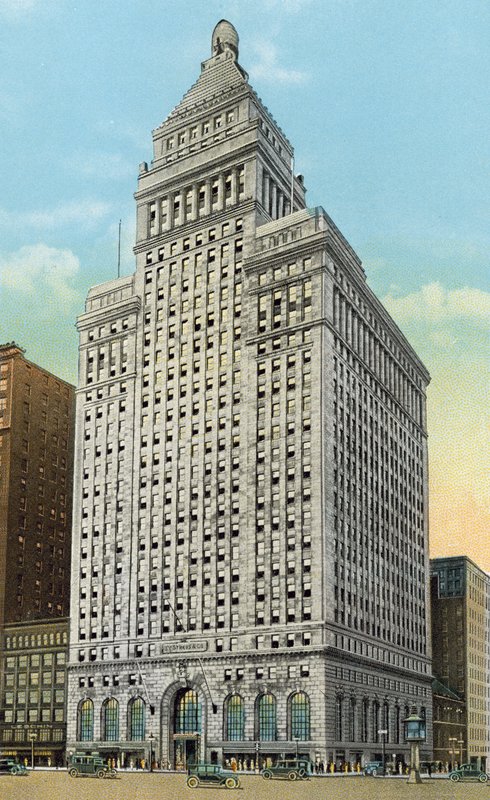 Straus Building, Michigan Boulevard Jackson Boulevardilla (värillinen kuva) tekijältä American Photographer