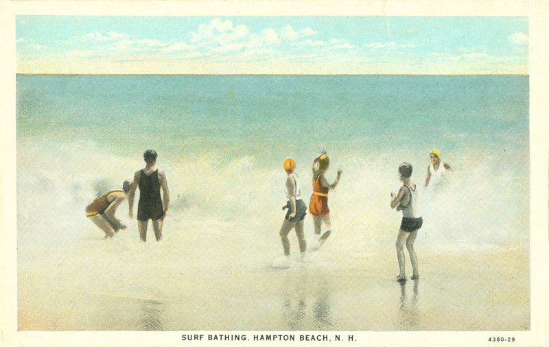 Surffaus, Hampton Beach, New Hampshire, noin 1920 (värikuva). tekijältä American Photographer
