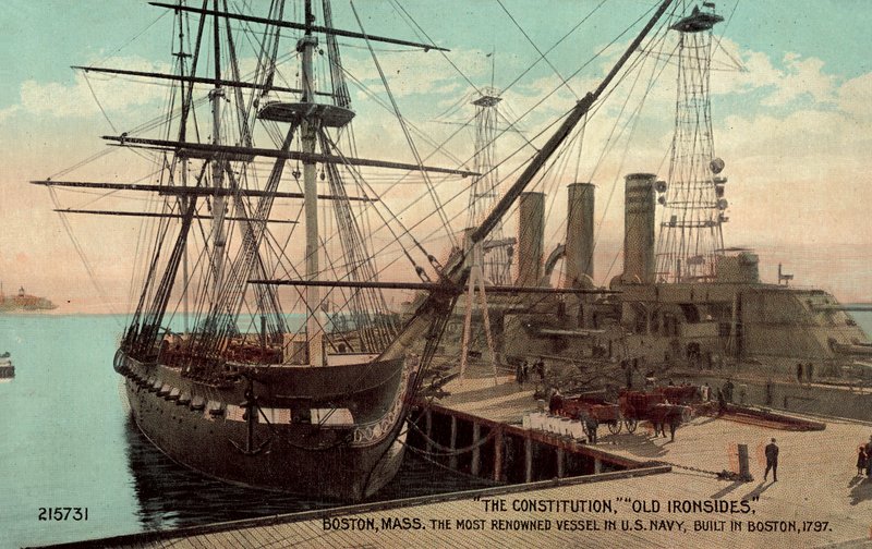 Constitution, Old Ironsides, Boston, Massachusetts, Yhdysvaltain laivaston tunnetuin alus (värikuva) tekijältä American Photographer