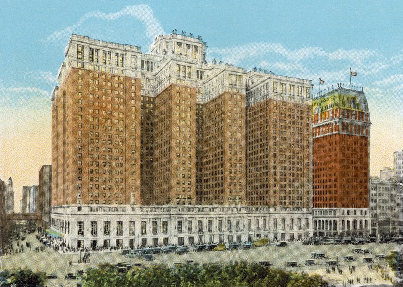 The Stevens Hotel, Michigan Boulevard (värillinen kuva) tekijältä American Photographer