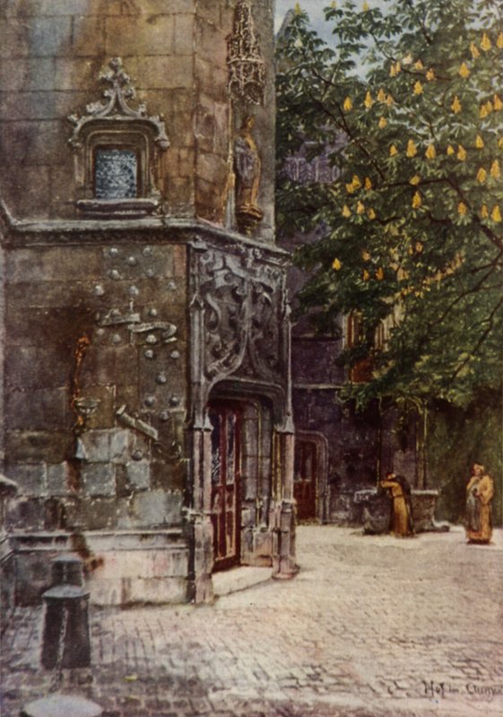 Pariisin suojainen nurkka (väri litho) tekijältä American School