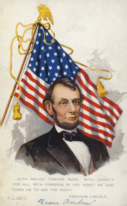 Abraham Lincoln (värillinen litografia) tekijältä American School