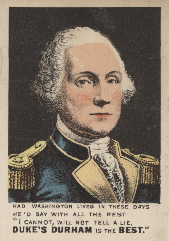 Mainos Duke of Durham -tupakasta (värilitho) tekijältä American School