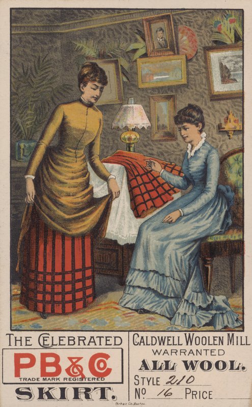 Mainos villahameista (väri litho) tekijältä American School