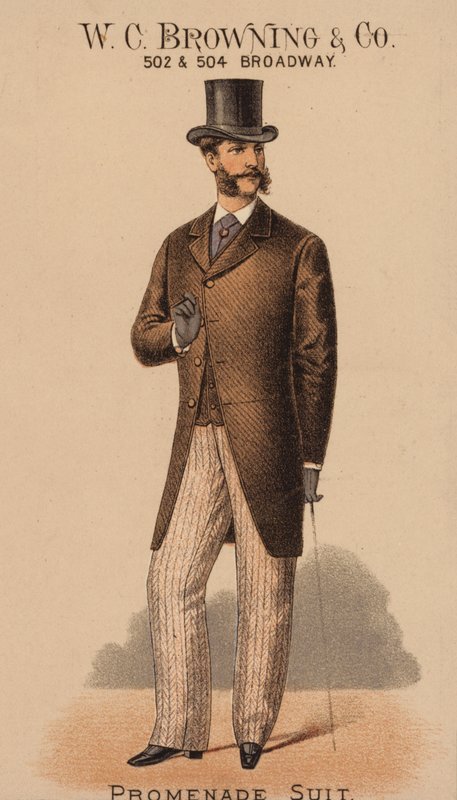 W C Browning  Co:n mainoskortti, New York (värilitografia). tekijältä American School