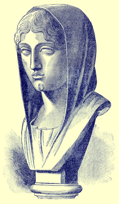 Aspasia, Victor Duruyn kuvitus Kreikan historiasta, julkaistu 1890 (digitaalisesti paranneltu kuva) tekijältä American School