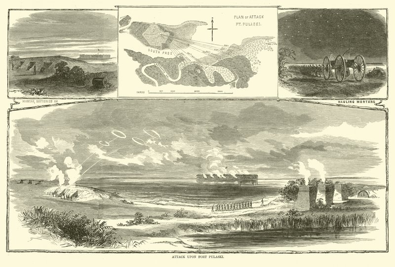 Hyökkäys Fort Pulaskiin huhtikuussa 1863 tekijältä American School