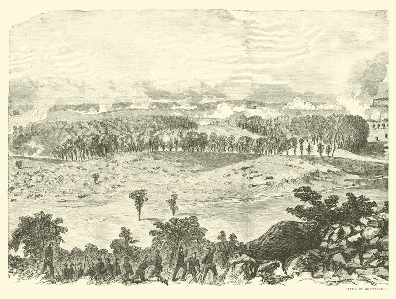 Gettysburgin taistelu, Little Round Topin huippukokous, 2. heinäkuuta, heinäkuuta 1863 tekijältä American School