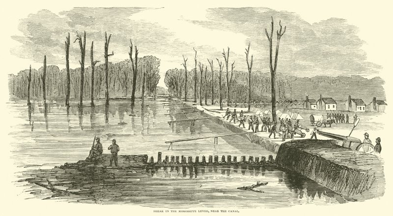 Murto Mississippi Leveessä, lähellä kanavaa, maaliskuu 1863 tekijältä American School