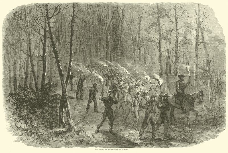 Vankien tuominen yöllä, elokuussa 1864 tekijältä American School